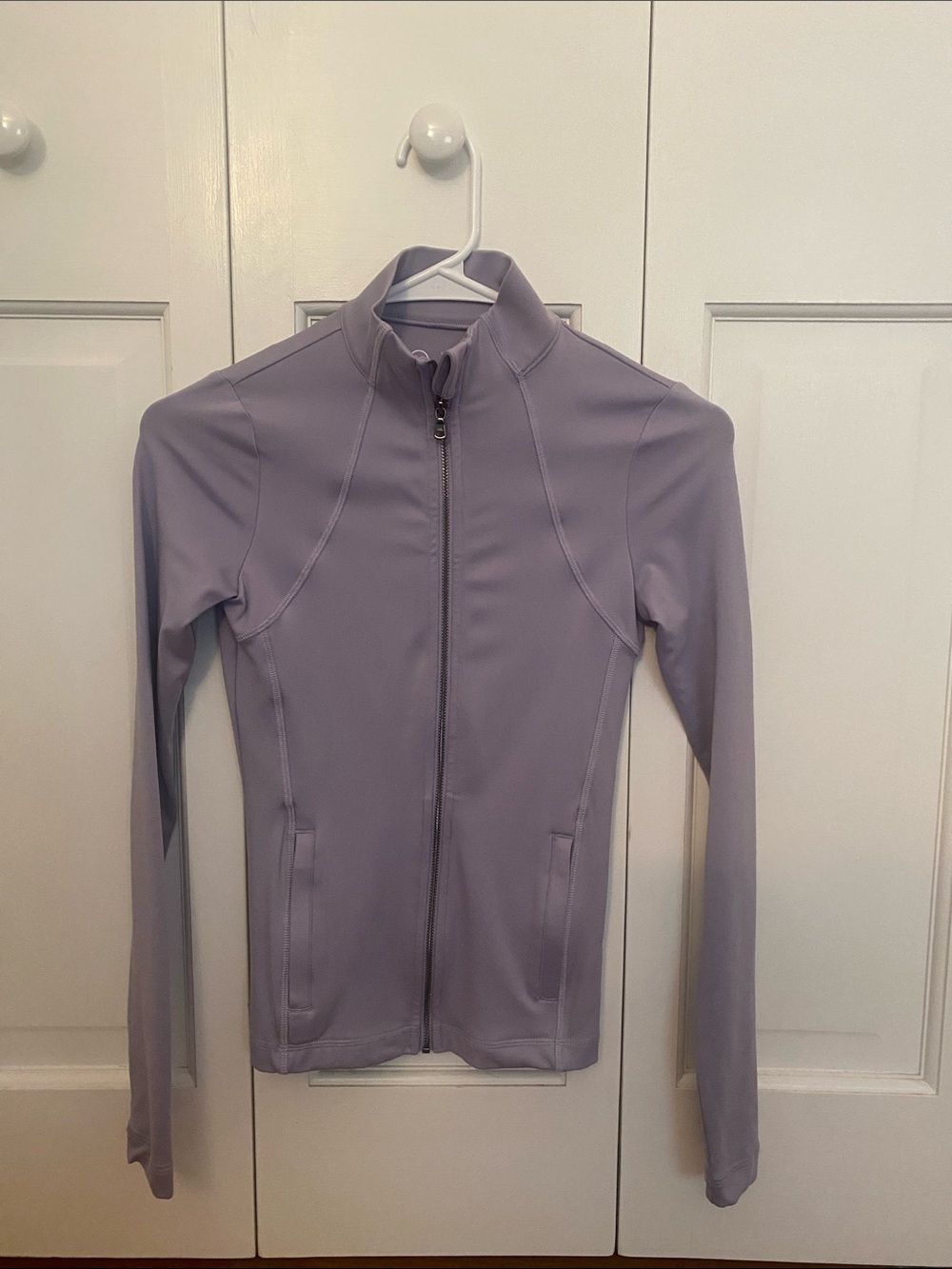 Hollister Light Lavender Full-Zip Athletic Jacket